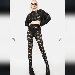 Dolls Kill Two Piece Fishnet Set